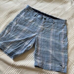 Tommy Bahama Light Blue Plaid Shorts